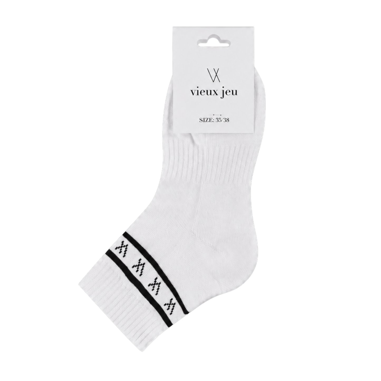 White/Black/Stripe