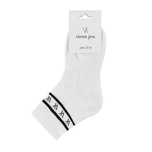 White/Black/Stripe